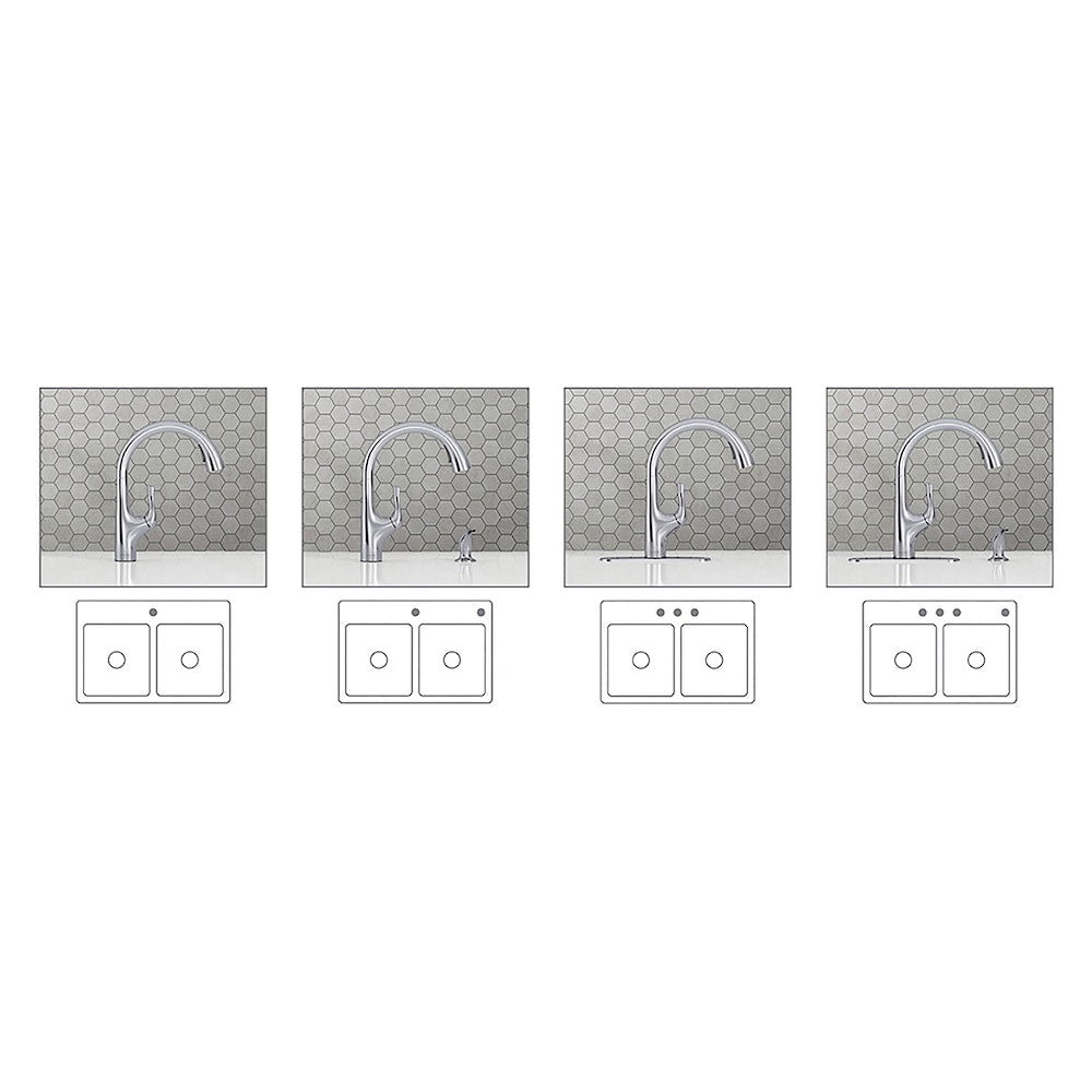Avi Pull-out 1-Handle Kitchen Sink Faucet in Chrome