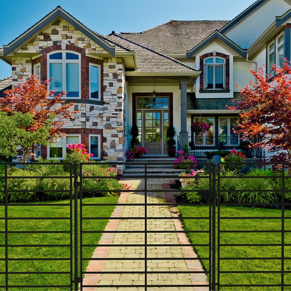 Dig-Free Fencing 'Laval' 33 1/2-inch W x 3 ft. H Steel Metal Garden Fence Gate in Black