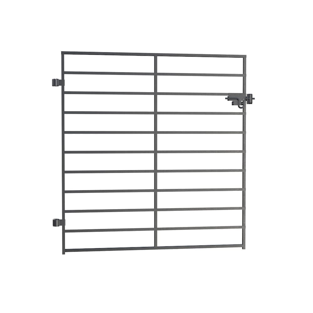 Dig-Free Fencing 'Laval' 33 1/2-inch W x 3 ft. H Steel Metal Garden Fence Gate in Black