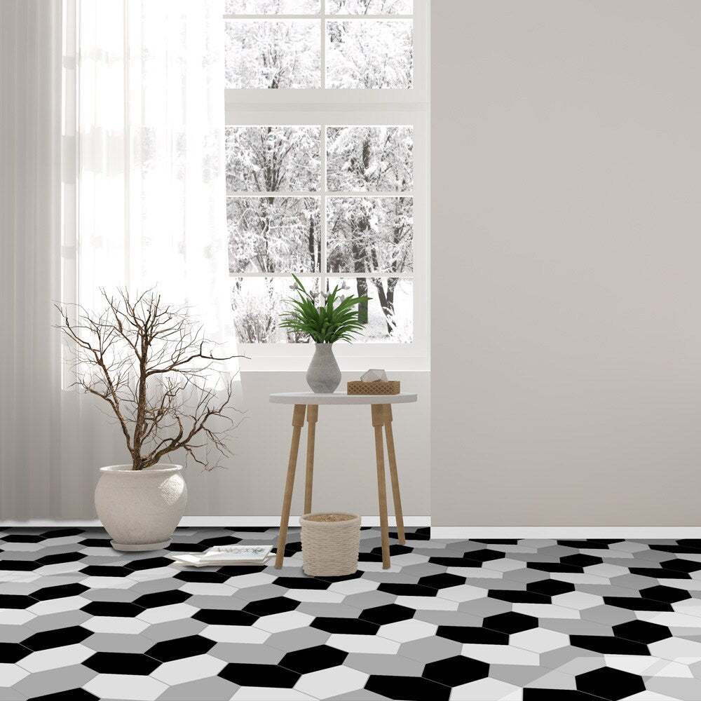 Textile Basic Kayak Black 6-1/2 in. x 12-1/2 in. Porcelain Floor and Wall Tile (8.4 sq. ft./Case)
