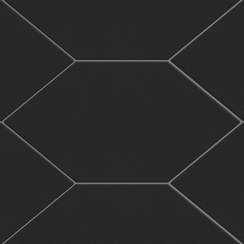 Textile Basic Kayak Black 6-1/2 in. x 12-1/2 in. Porcelain Floor and Wall Tile (8.4 sq. ft./Case)
