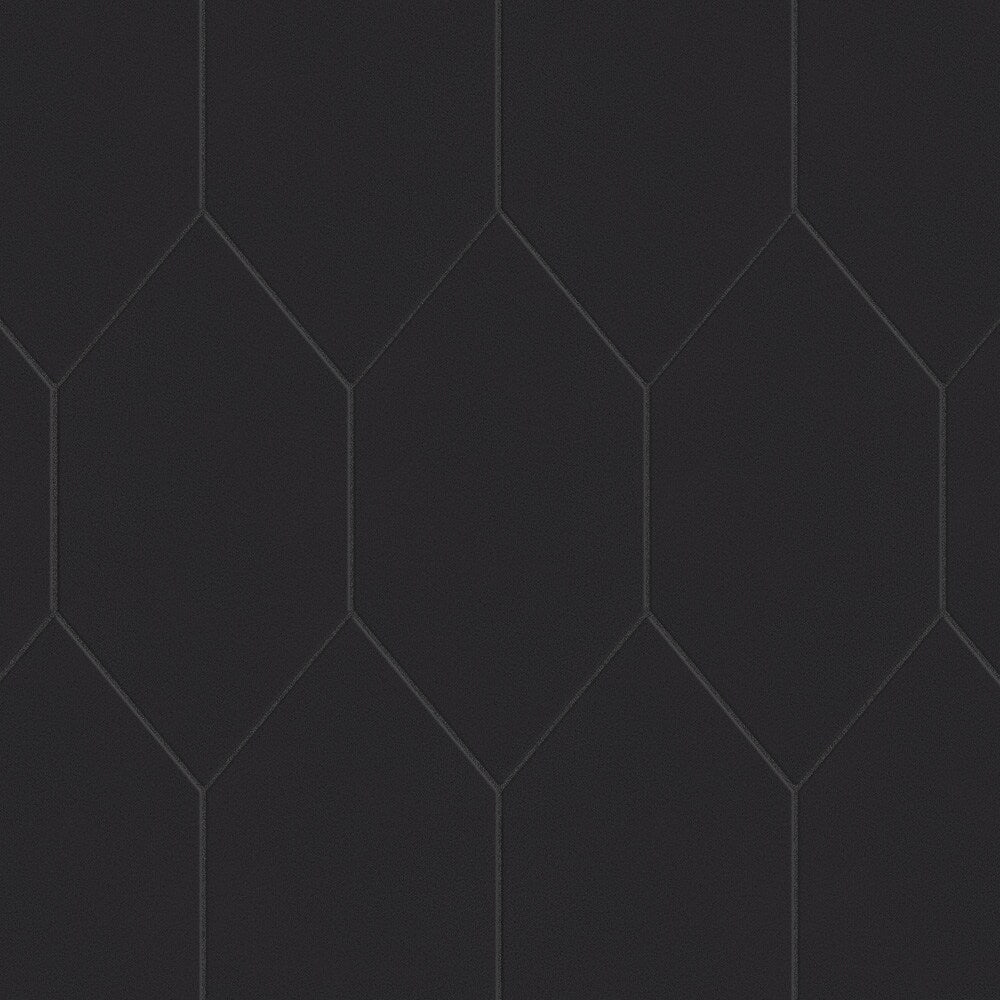 Textile Basic Kayak Black 6-1/2 in. x 12-1/2 in. Porcelain Floor and Wall Tile (8.4 sq. ft./Case)