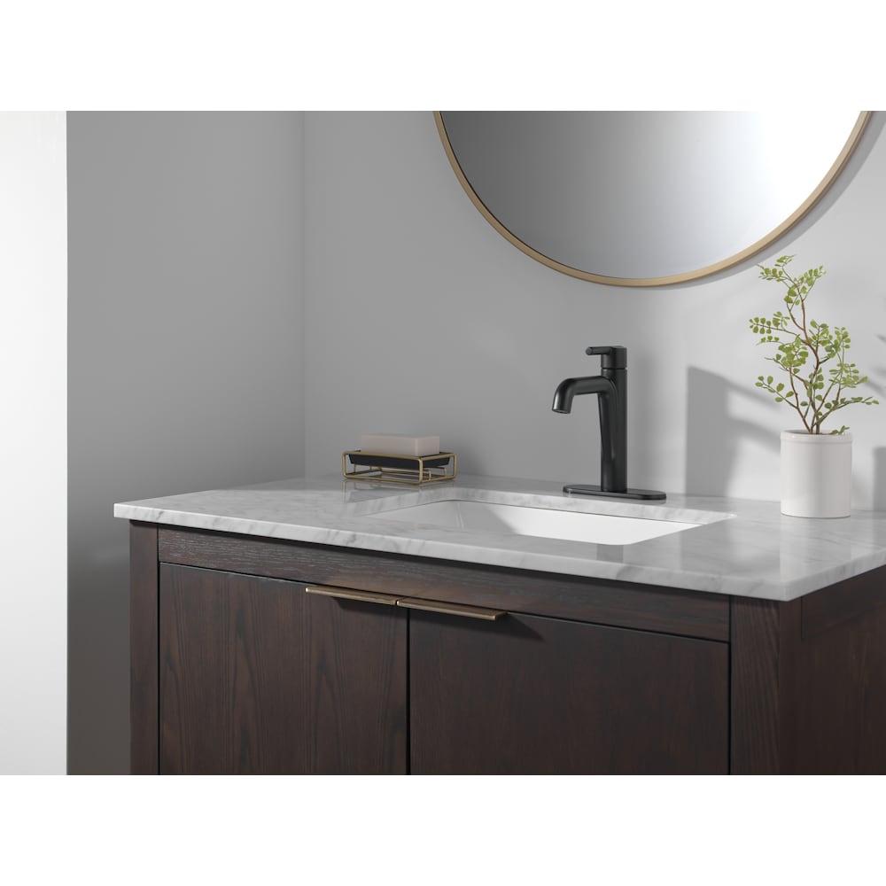 Robinet de salle de bain à poignée unique Nicoli en noir