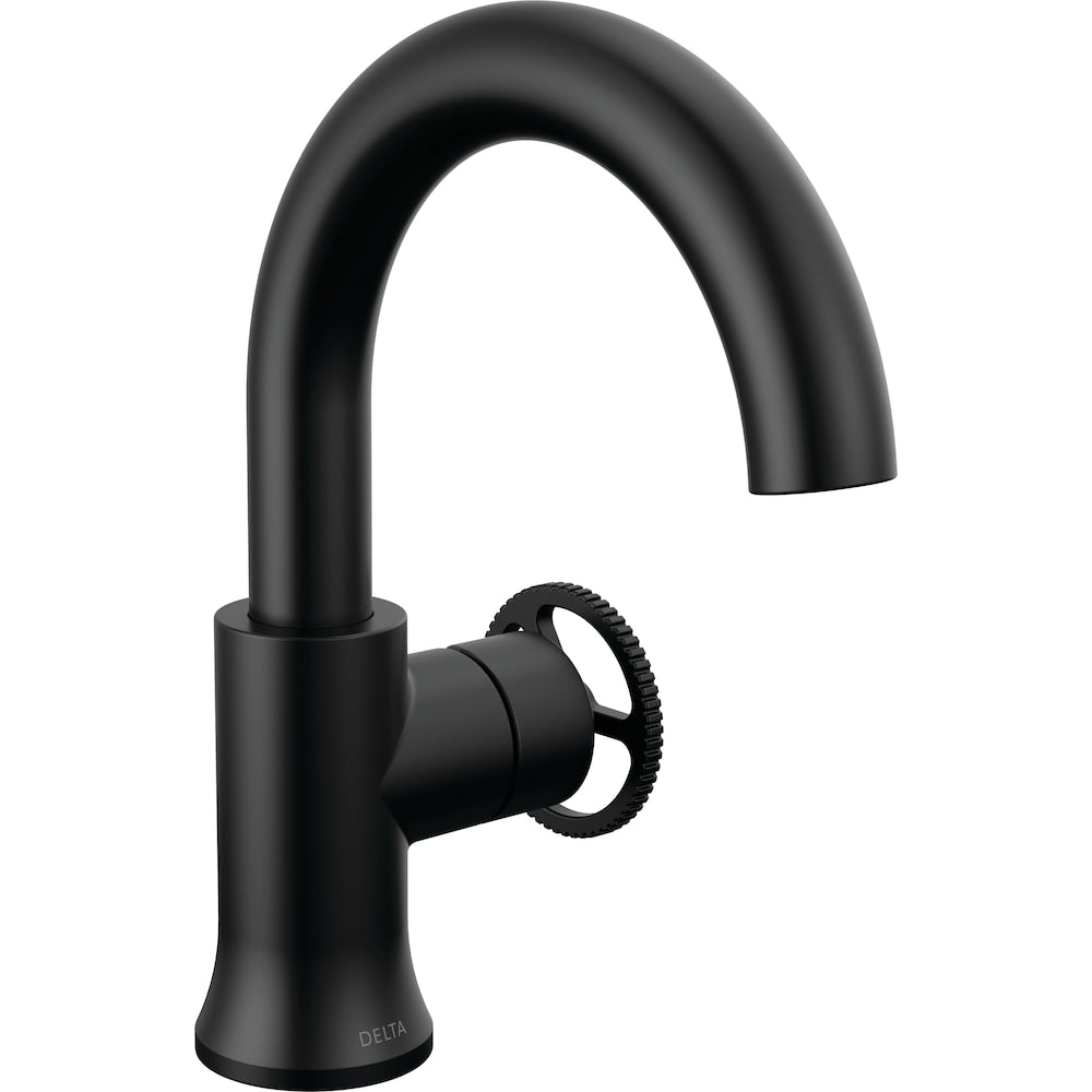 Trinsic Single Handle Single Hole Watersense Bathroom Faucet with Metal Pop-Up Assembly in Black