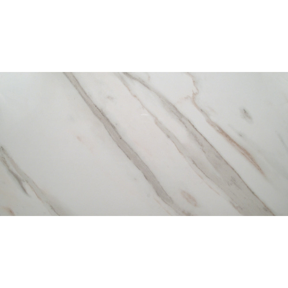 Take Home Tile Sample - Pietra Calacatta 4 in. x 4 in. Glazed Porcelain Floor and Wall Tile