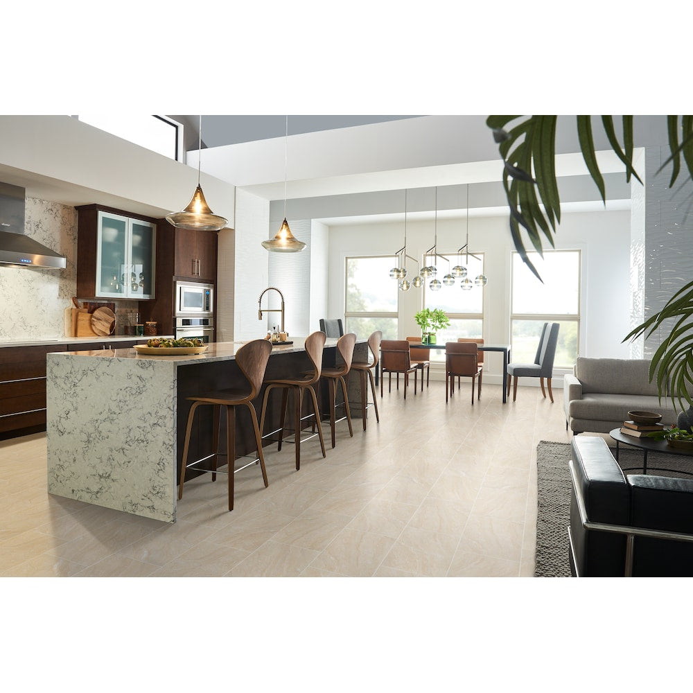 Take Home Tile Sample - Aria Oro 4 in. x 4 in. Polished Porcelain Floor and Wall Tile