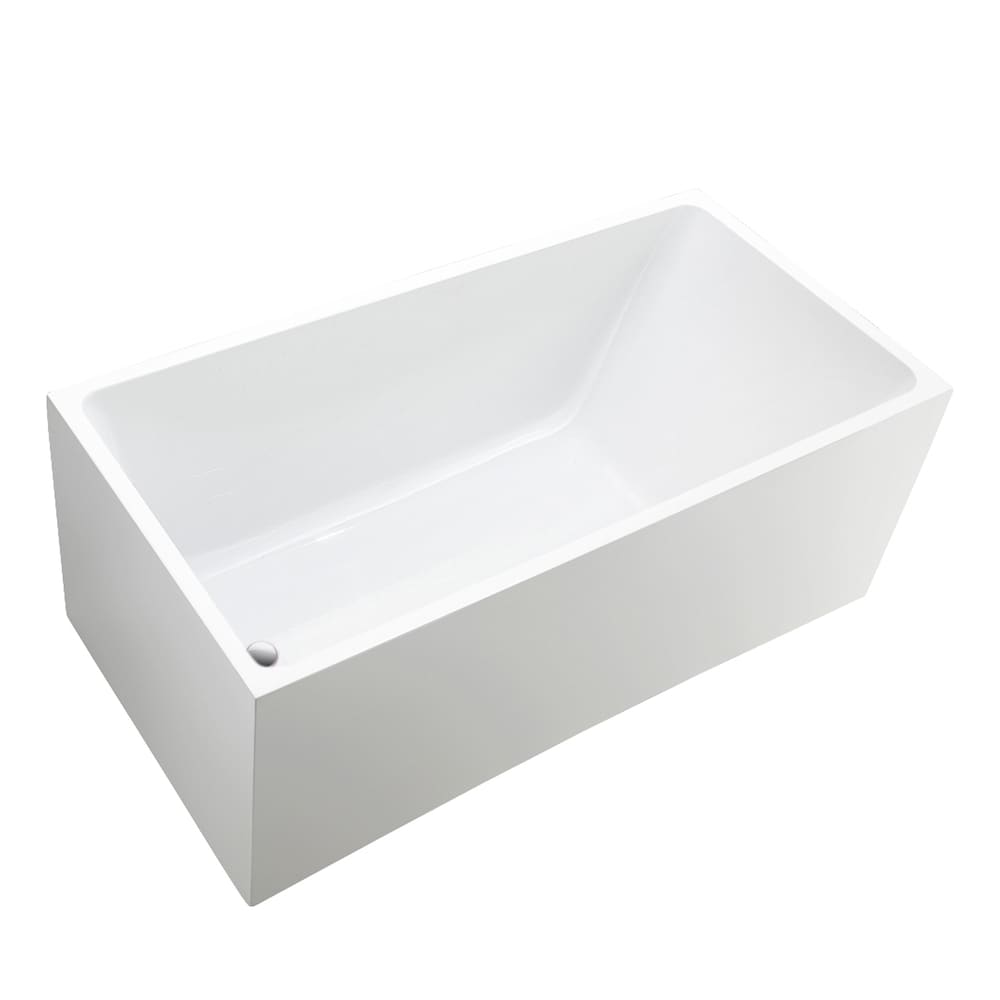 Vannes 47 inch Acrylic Flatbottom Freestanding Bathtub in White