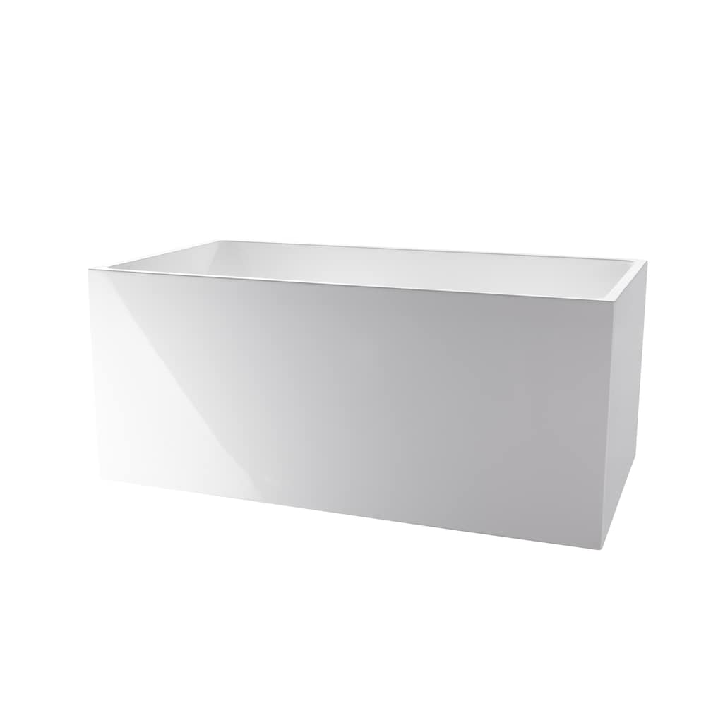 Vannes 47 inch Acrylic Flatbottom Freestanding Bathtub in White