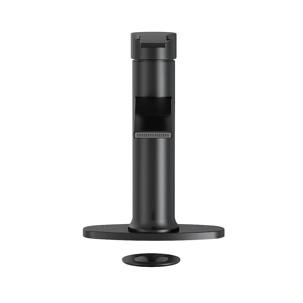 Robinet de salle de bain à poignée unique et trou unique en noir mat