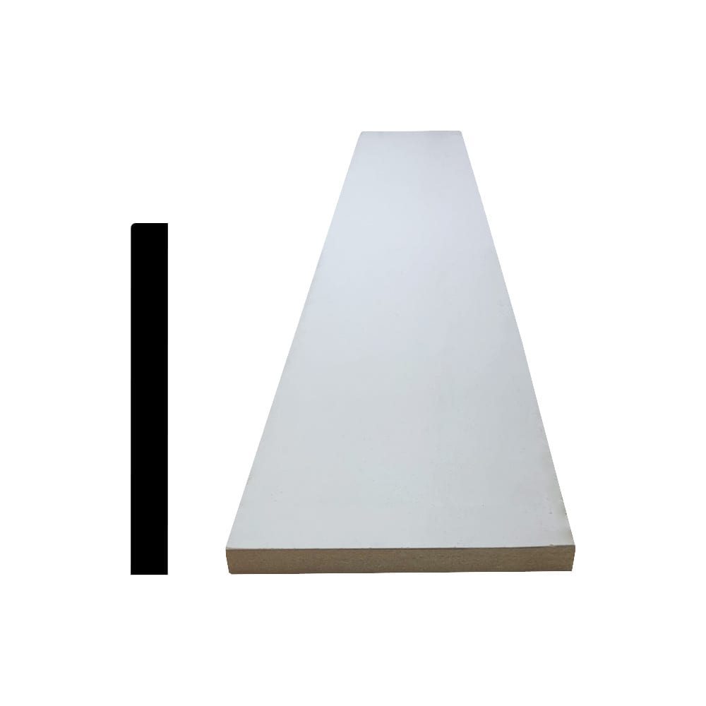 1/2-inch x 4 1/2-inch x 14 ft. MDF Primed Eased 1 Edge Modern Baseboard