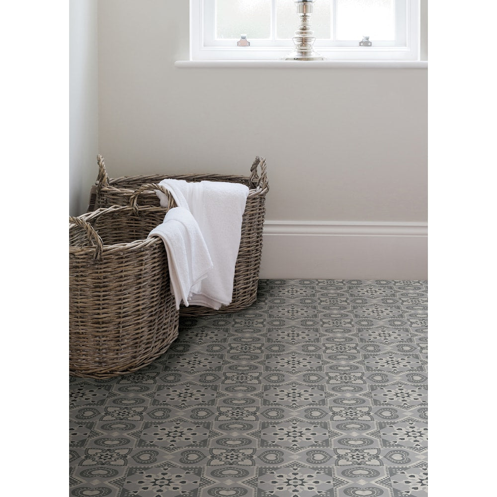 Carreaux de sol autocollants en vinyle Whitney de 12 po x 12 po