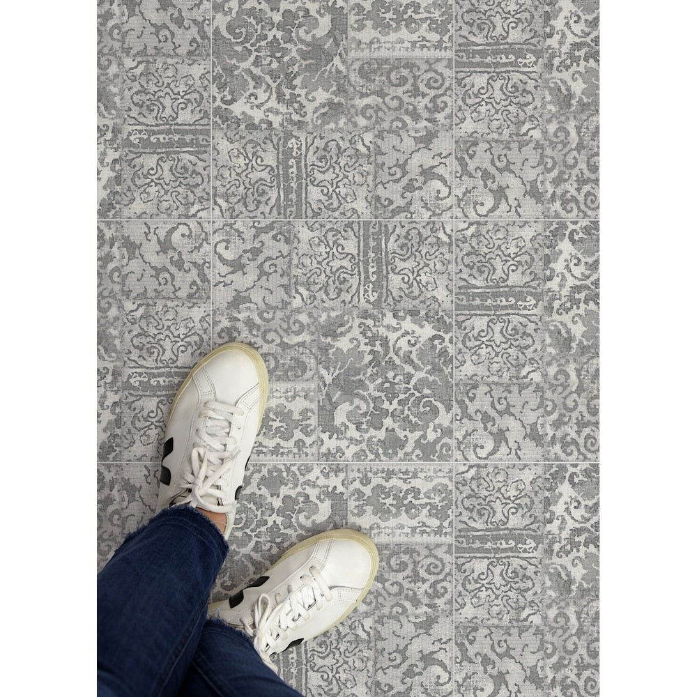 Carreaux de sol en vinyle adhésifs Rahele de 12 po x 12 po (20 pi2/caisse)