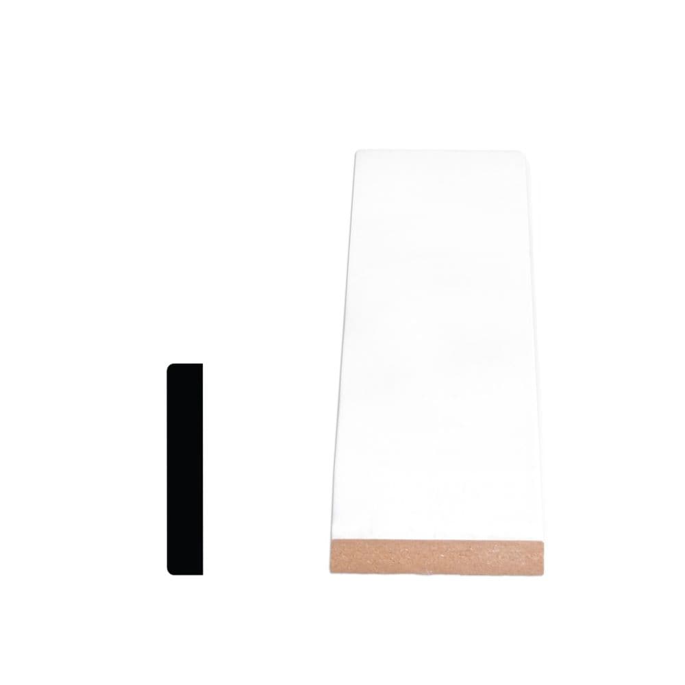 (48 Packs/480 pcs) 1/2-inch x 2 1/2-inch x 96-inch Modern MDF Primed Fibreboard E2E Casing