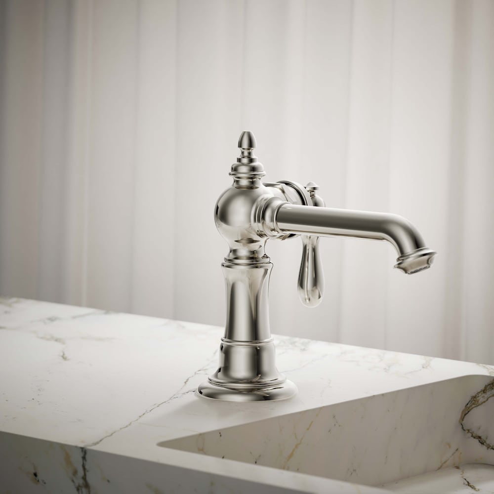 Artifacts Single Hole Single-Handle Bathroom Faucet in Vibrant Polished Nickel