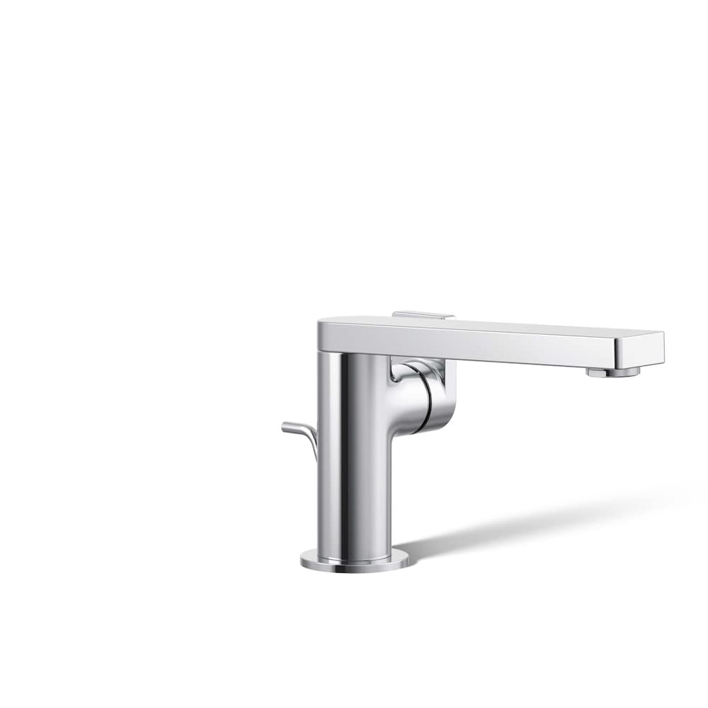 Composed Single Hole Single-Handle Bathroom Faucet with Lever Handle in Polished Chrome