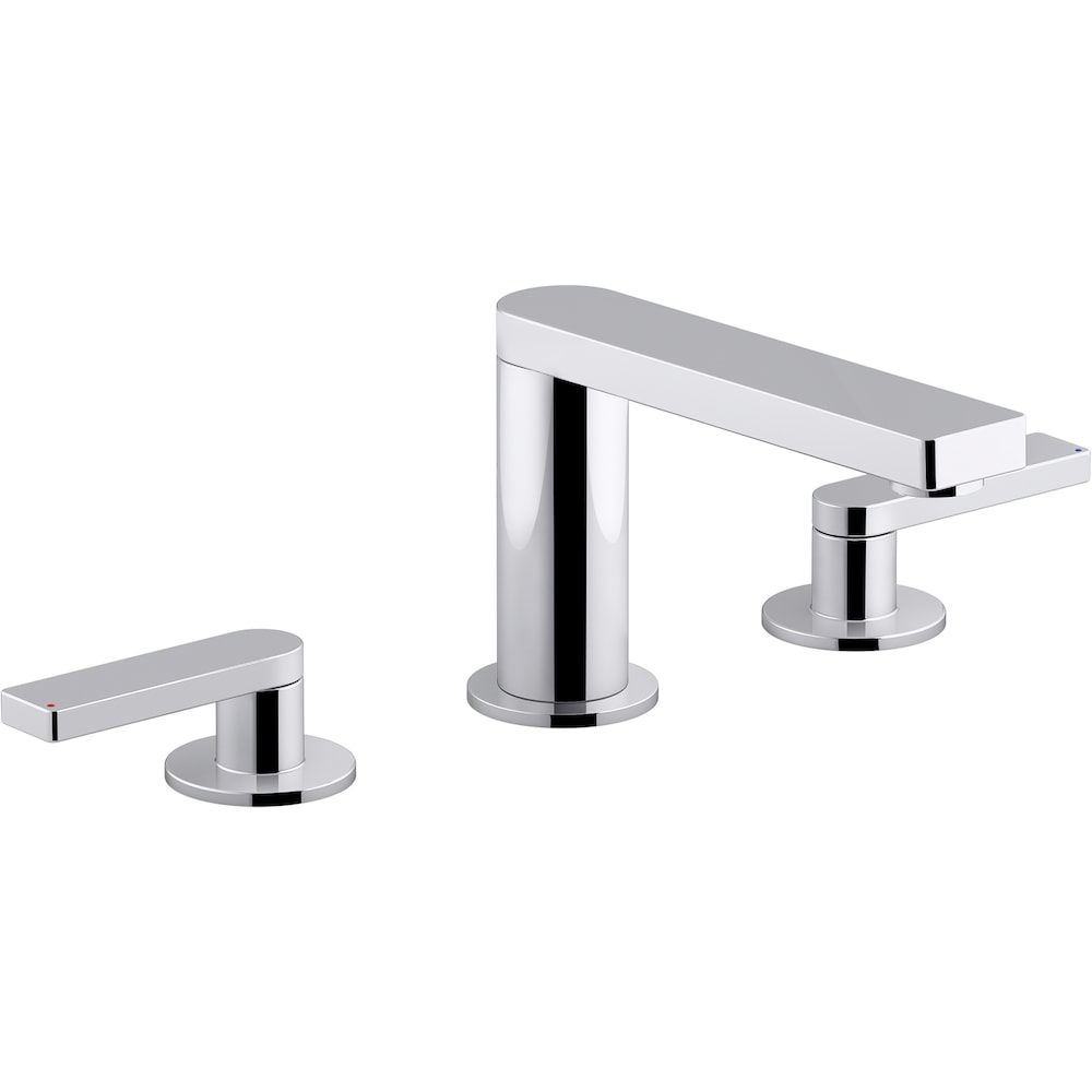 Composed Widespread 2-Handle Lever Handle Bathroom Faucet in Polished Chrome