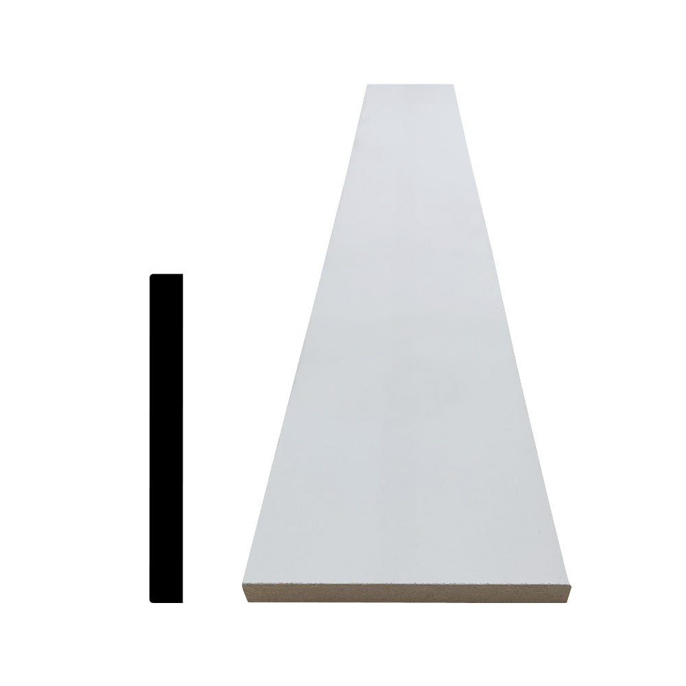 MDF Primed Modern baseboard 3/8 x 3.1/2 x 8'