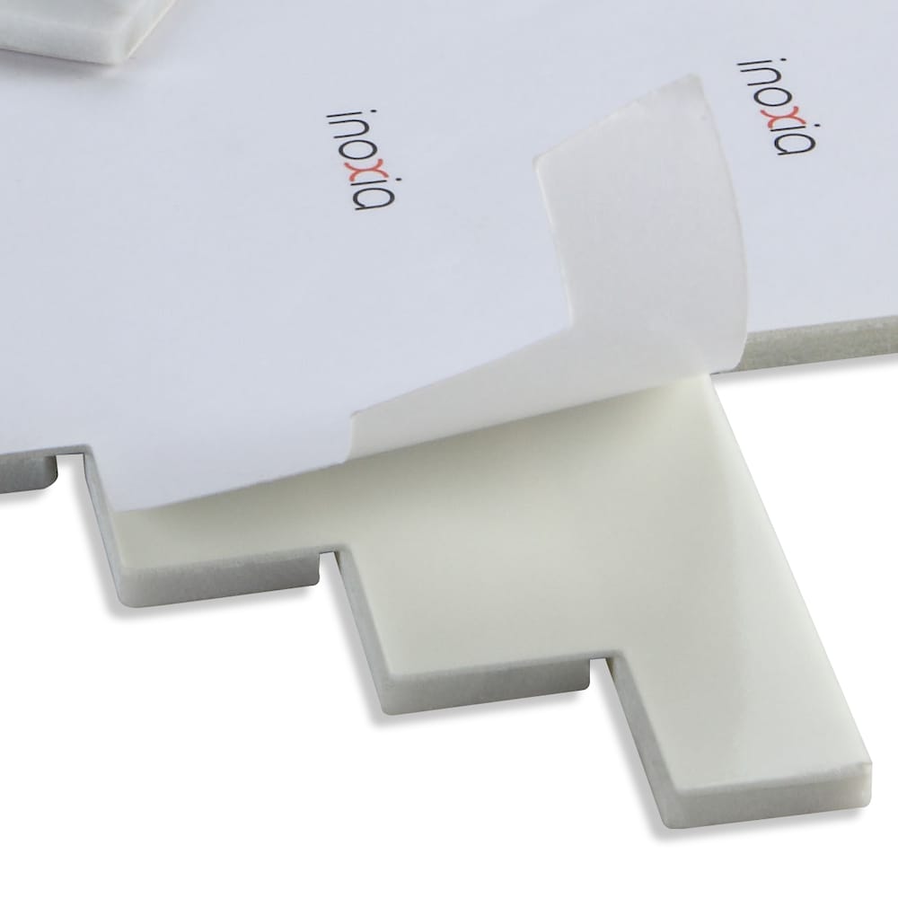 Échantillon à emporter - Carreaux autocollants en marbre blanc Oahu, 4 po x 4 po x 5 mm (0,11 pi2/unité)