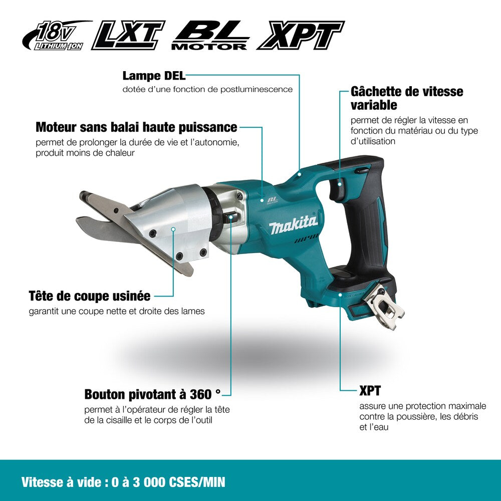 Cisaille à fibrociment sans fil au lithium-ion 18 V LXT à vitesse variable (outil uniquement)
