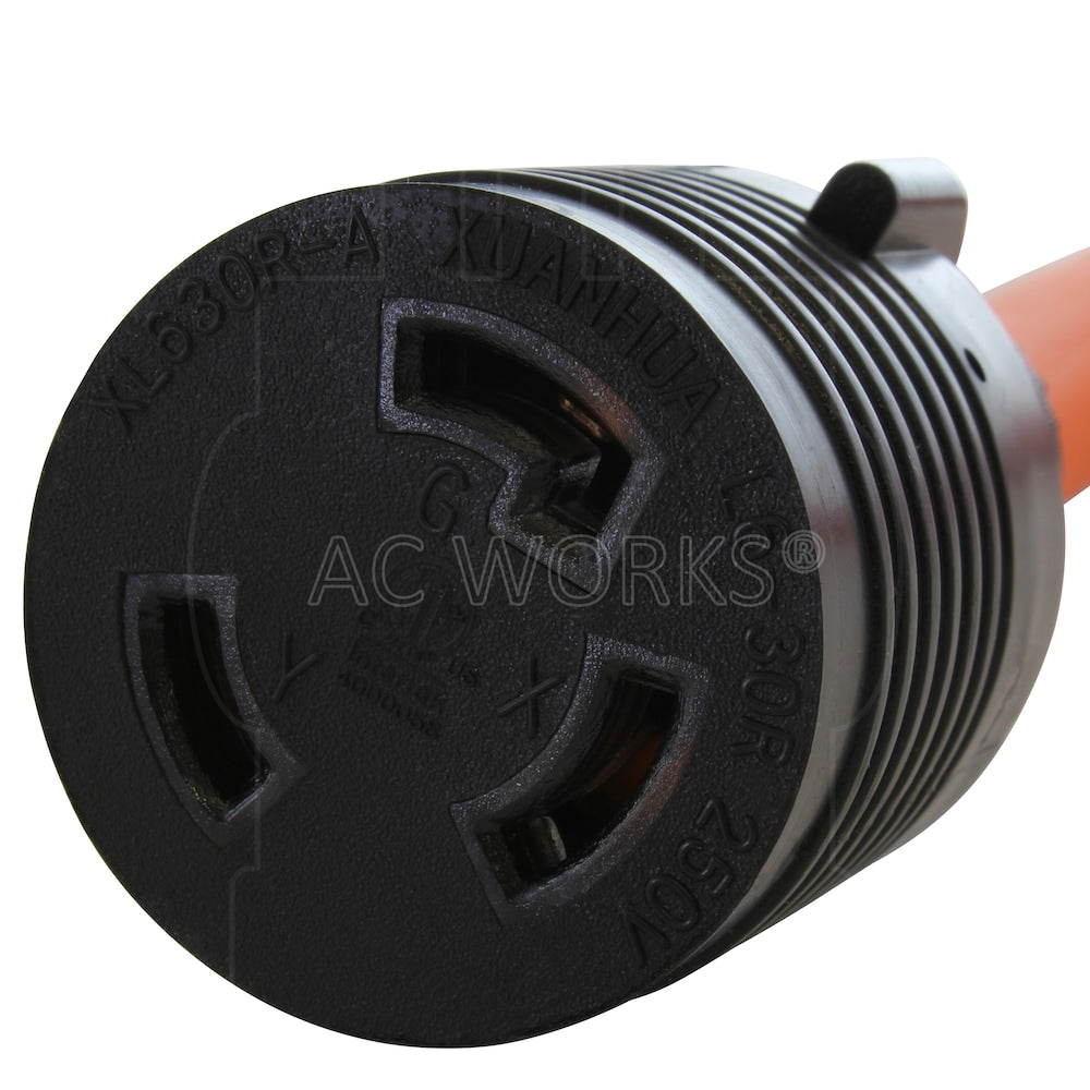 1.5FT 14-30P 4-Prong Plug to L6-30R 3-Prong 30A 250V Locking Adapter
