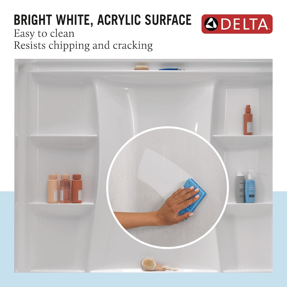 Classic 500 60 in. W x 61.25 in. H x 32 in. D Direct-to-Stud Alcove Tub Surround High Gloss White