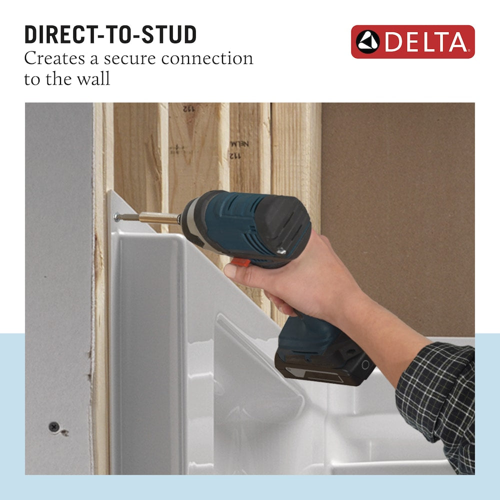 Classic 500 60 in. W x 61.25 in. H x 32 in. D Direct-to-Stud Alcove Tub Surround High Gloss White