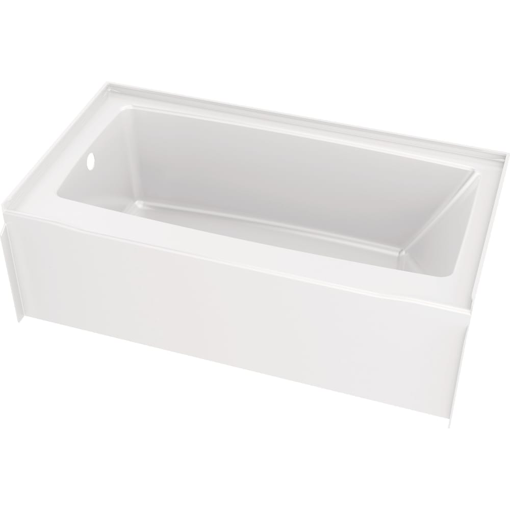 Classic 500 60 in. x 32 in. Left Drain Rectangular Alcove Bathtub in High Gloss White