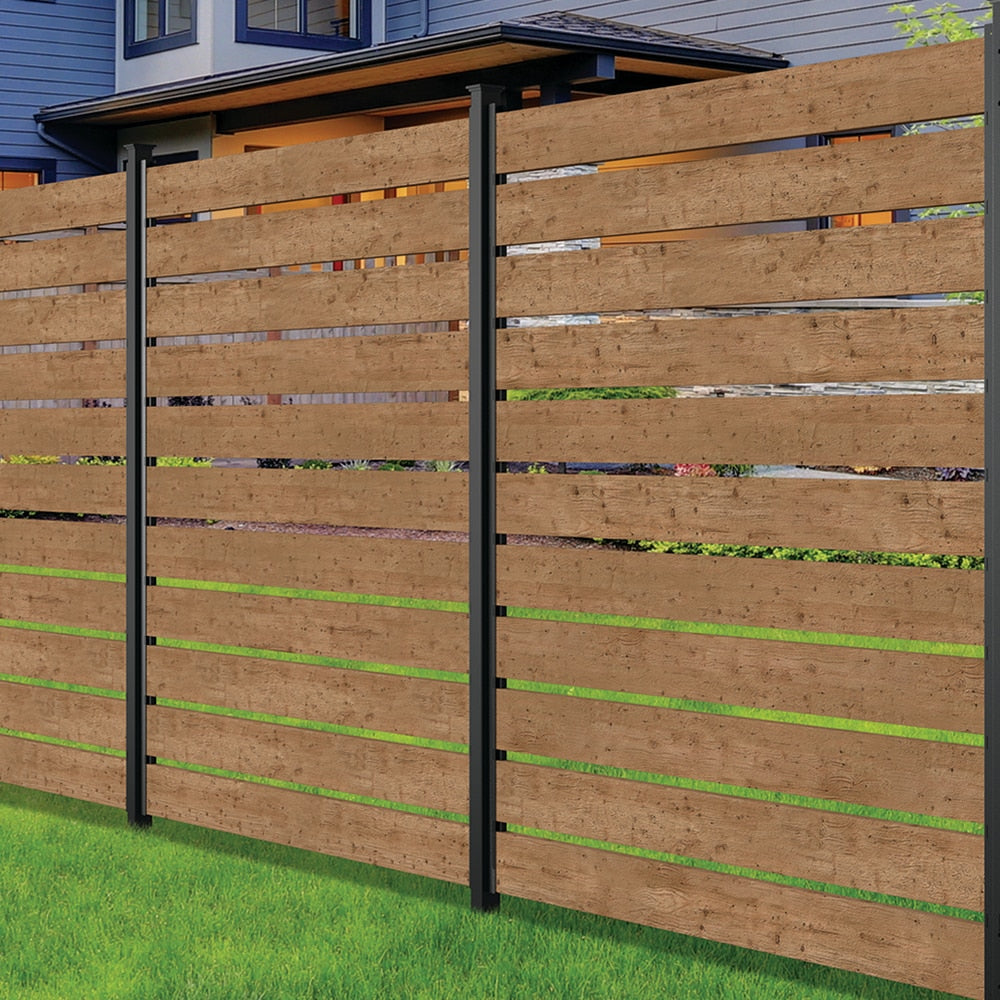 Kit d'entretoises en acier de 0,5 po pour planches de clôture (paquet de 22) noir mat