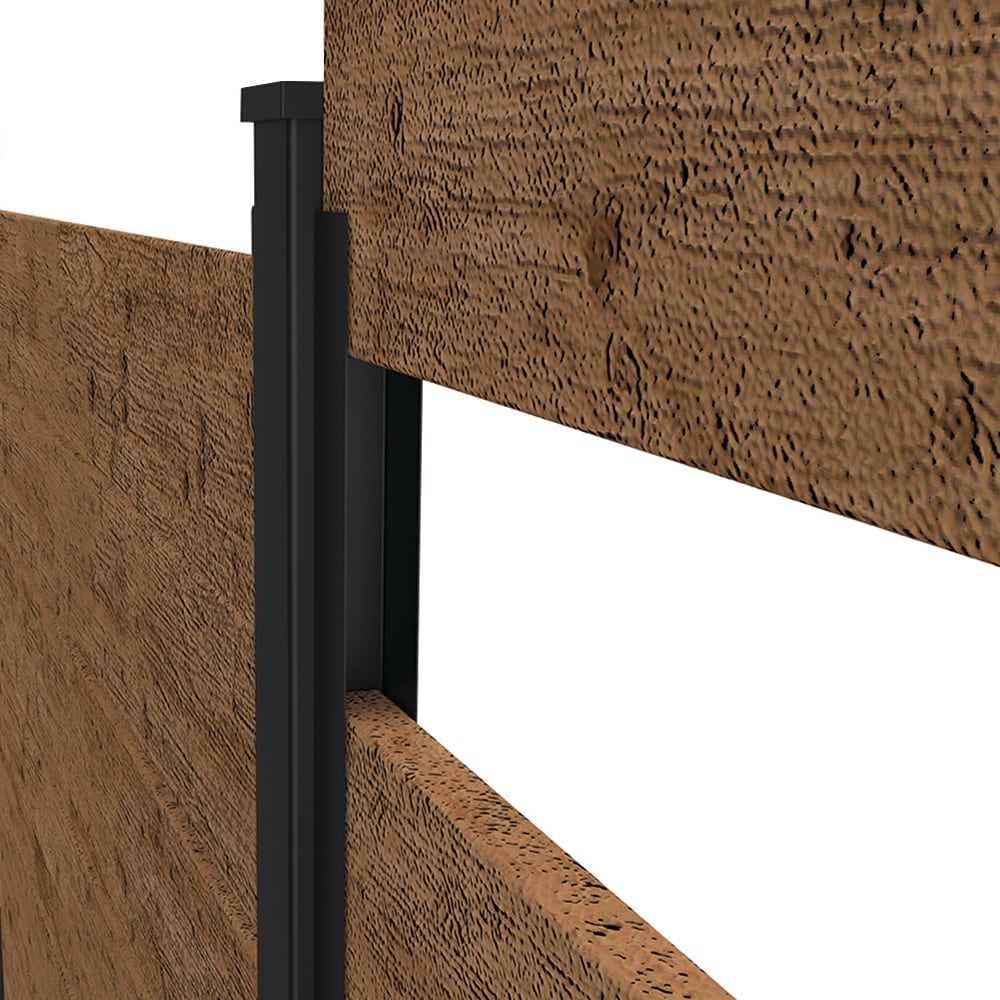 Kit d'entretoises en acier de 0,5 po pour planches de clôture (paquet de 22) noir mat