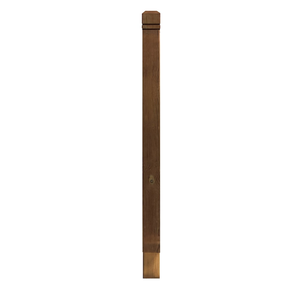 3.5 in. x 3.5 in. x 54 in. Brown Pressure Treated Notched Bottom