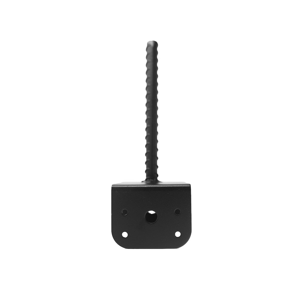 4 in. x 4 in. Black Galvanized Steel Post Support Decorative Saddle Bracket