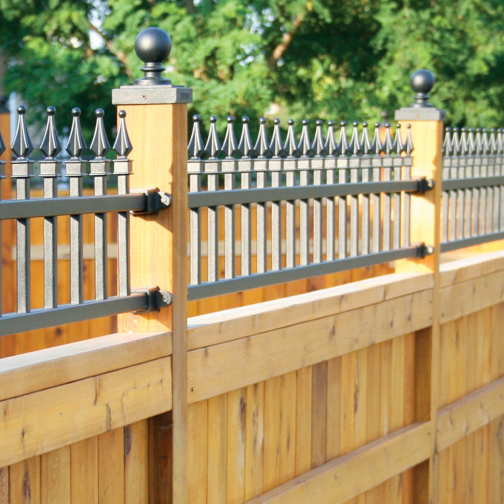 4 in. x 4 in. Black Aluminum Ornamental Ball Post Cap
