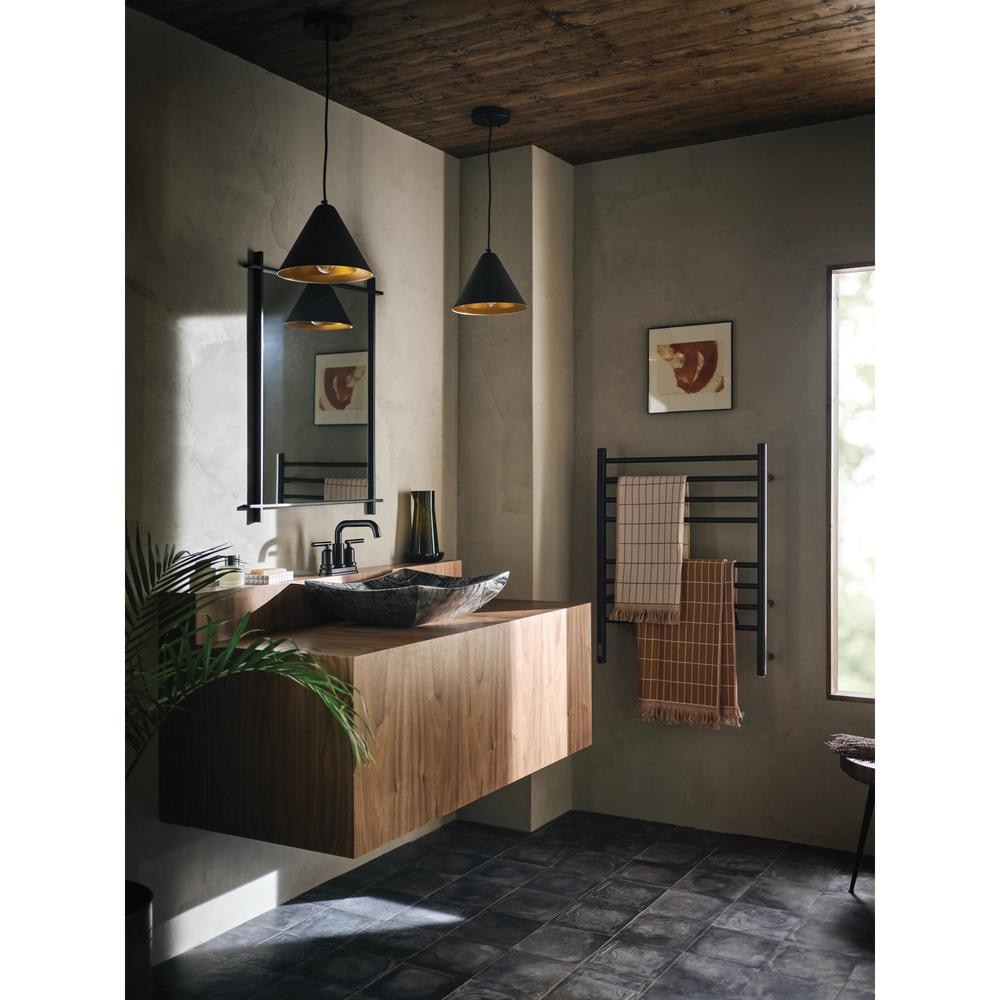 Robinet de lavabo de salle de bain Breese à 2 poignées de 4 pouces en noir mat (robinet inclus)
