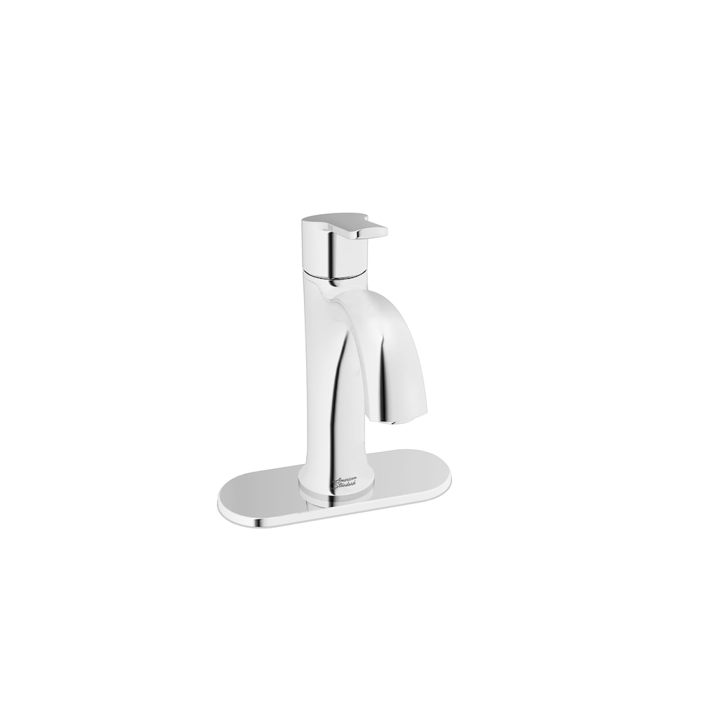 Robinet de lavabo de salle de bain à trou unique Corsham en chrome (robinet, drain et plaque de pont inclus)