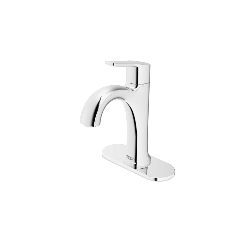 Robinet de lavabo de salle de bain à trou unique Corsham en chrome (robinet, drain et plaque de pont inclus)