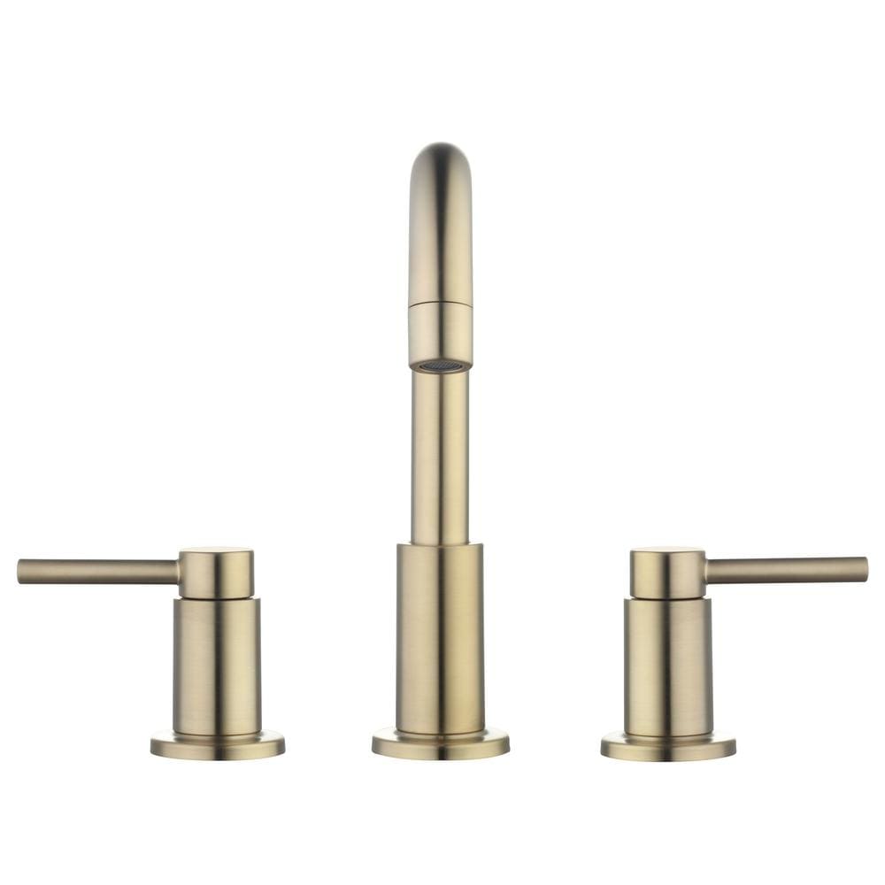 Dorind 8-inch Widespread 2-Handle High-Arc Bathroom Faucet in Matte Gold