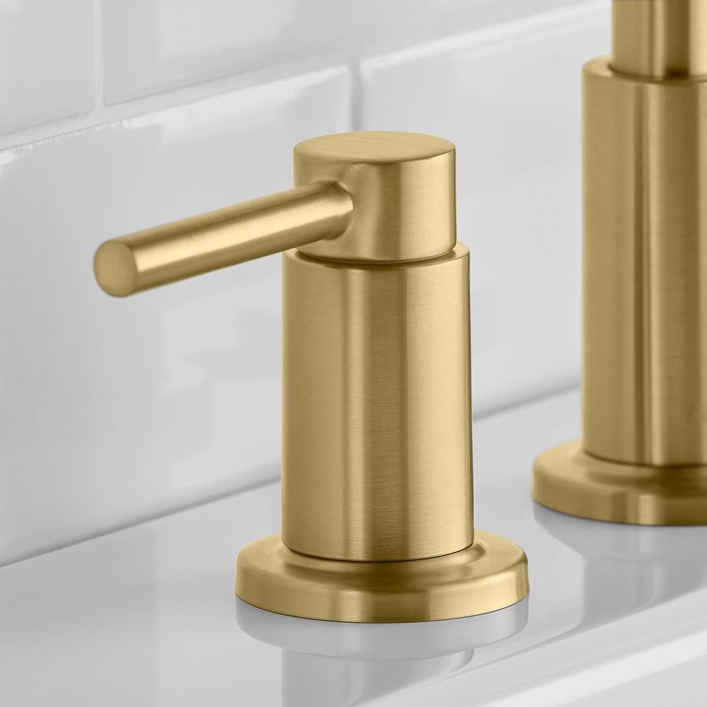 Dorind 8-inch Widespread 2-Handle High-Arc Bathroom Faucet in Matte Gold