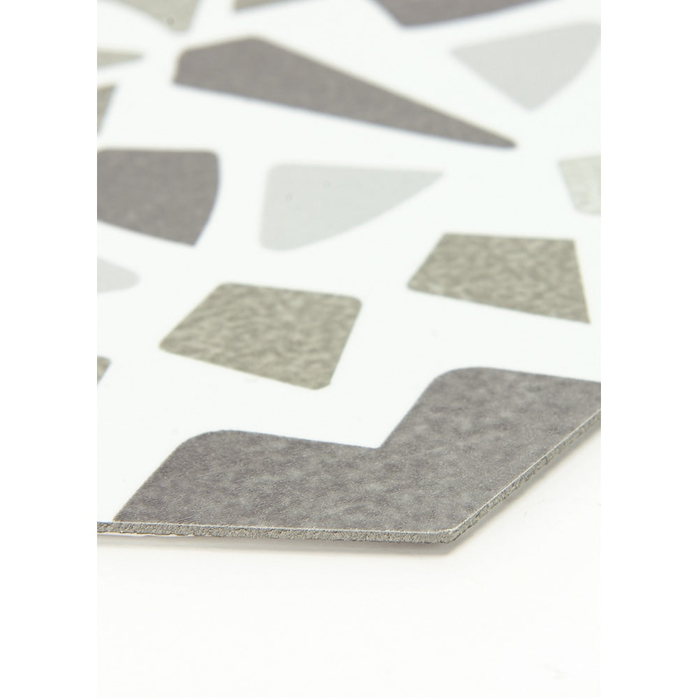 Ribera Peel & Stick Hexagon Floor Tiles Set of 20