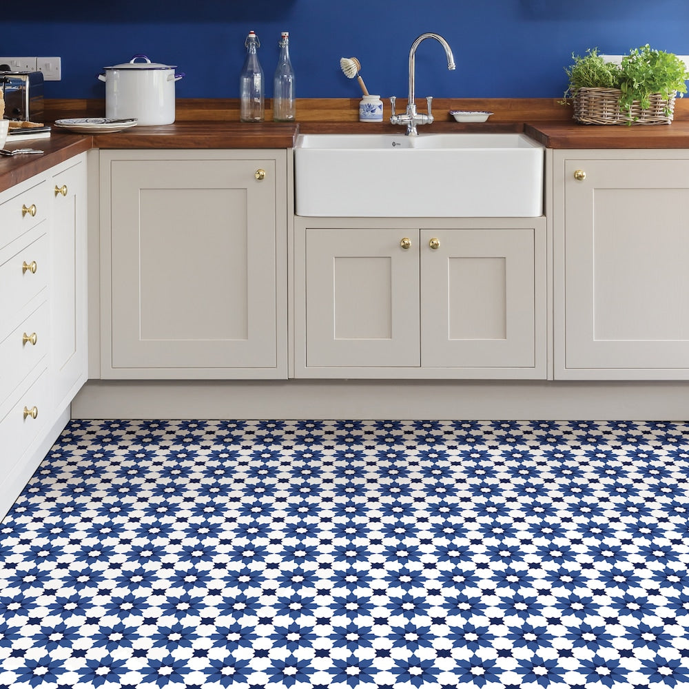 Carreaux de sol autocollants Zellige 12 po x 12 po (20 pi2/boîte)