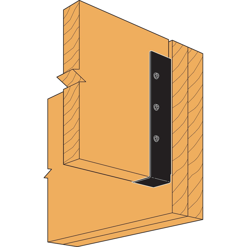 Outdoor Accents ZMAX, Black Lt. Joist Hanger for 1-3/4 x 10 in. Cedar