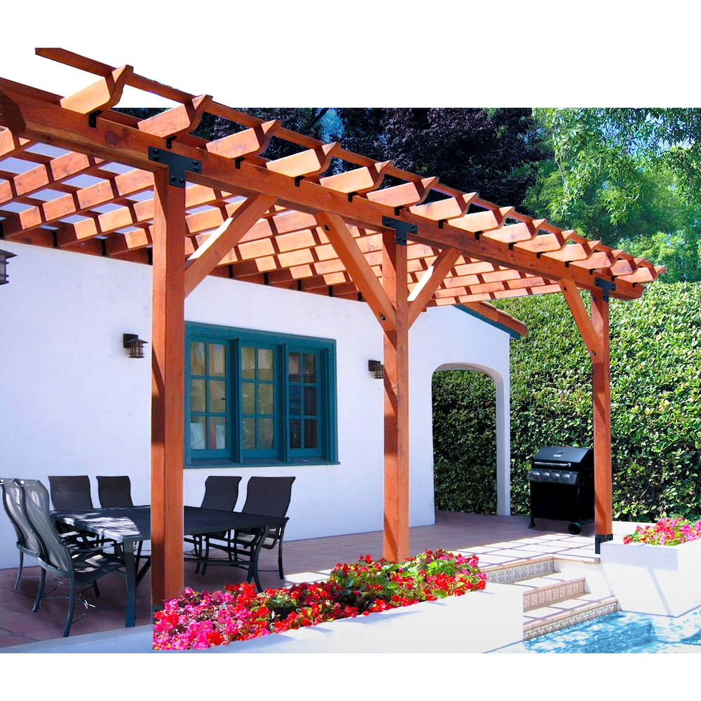 Outdoor Accents ZMAX, Black Lt. Joist Hanger for 1-3/4 x 10 in. Cedar