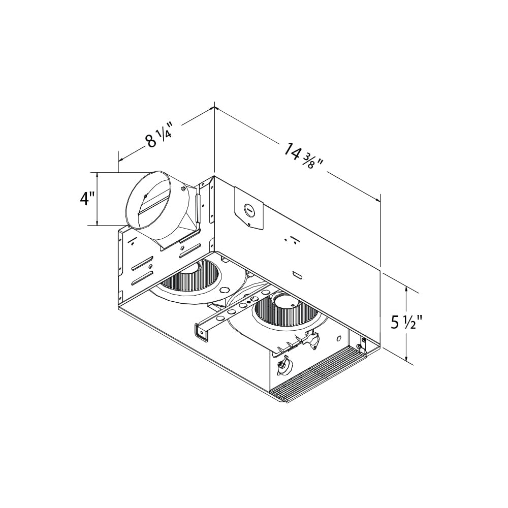 Radiance 80 CFM Ceiling Bathroom Exhaust Fan with Light and Heater
