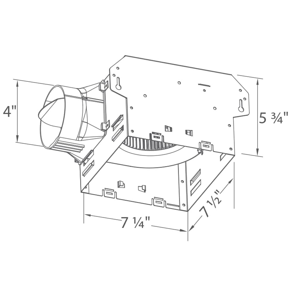 Integrity 100 CFM Wall or Ceiling Bathroom Exhaust Fan, Energy Star