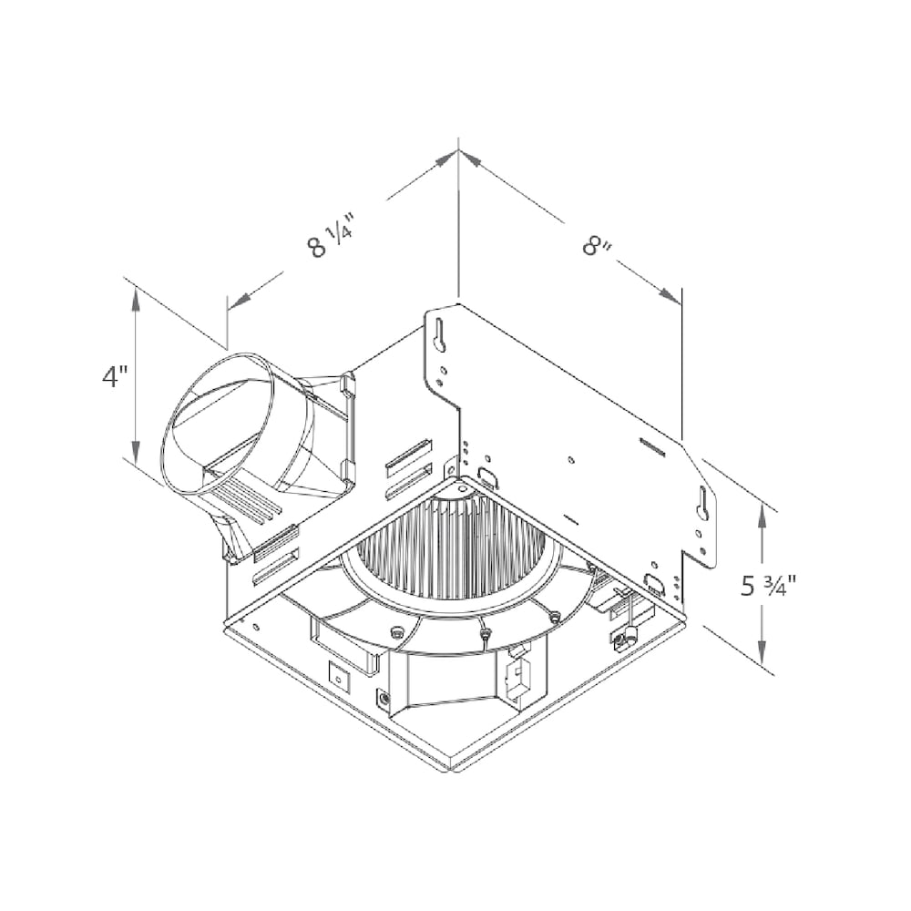 GreenBuilder 80 CFM Ceiling Exhaust Bath Fan with LED Light