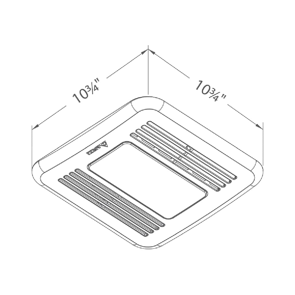 GreenBuilder 80 CFM Ceiling Exhaust Bath Fan with LED Light