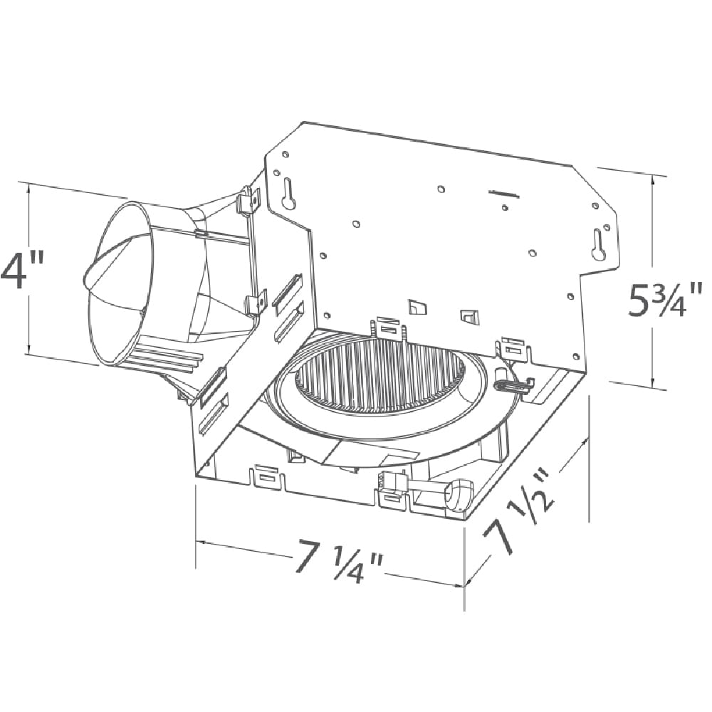 100 CFM Integrity Bath Exhaust Fan, Edge-Lit Dimmable LED Light