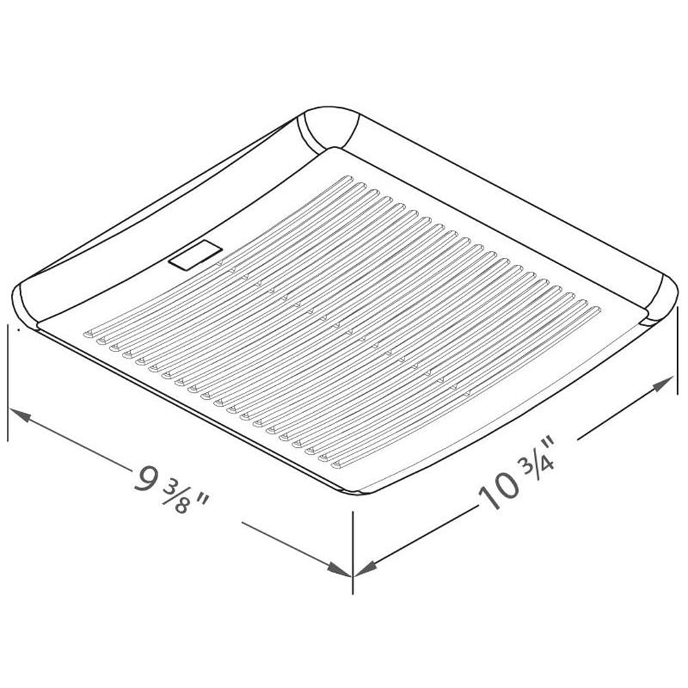 Slim 50 CFM Wall/Ceiling Bathroom Exhaust Fan, Energy Star