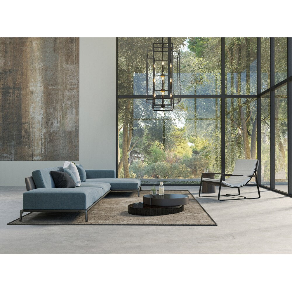 Suspension contemporaine à 12 lampes Z-Lite Titania en noir mat