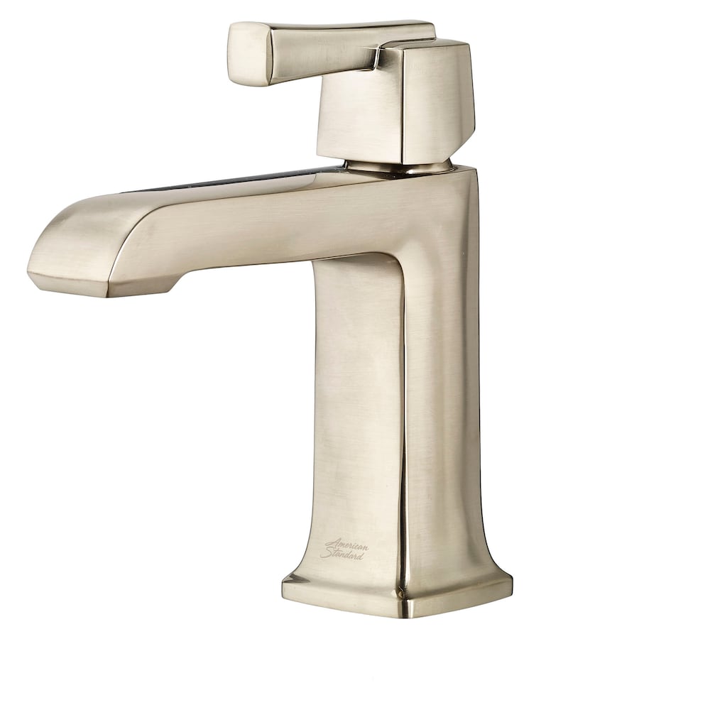 Robinet de lavabo de salle de bain à un trou et à une poignée Townsend en nickel brossé (robinet et drain inclus)