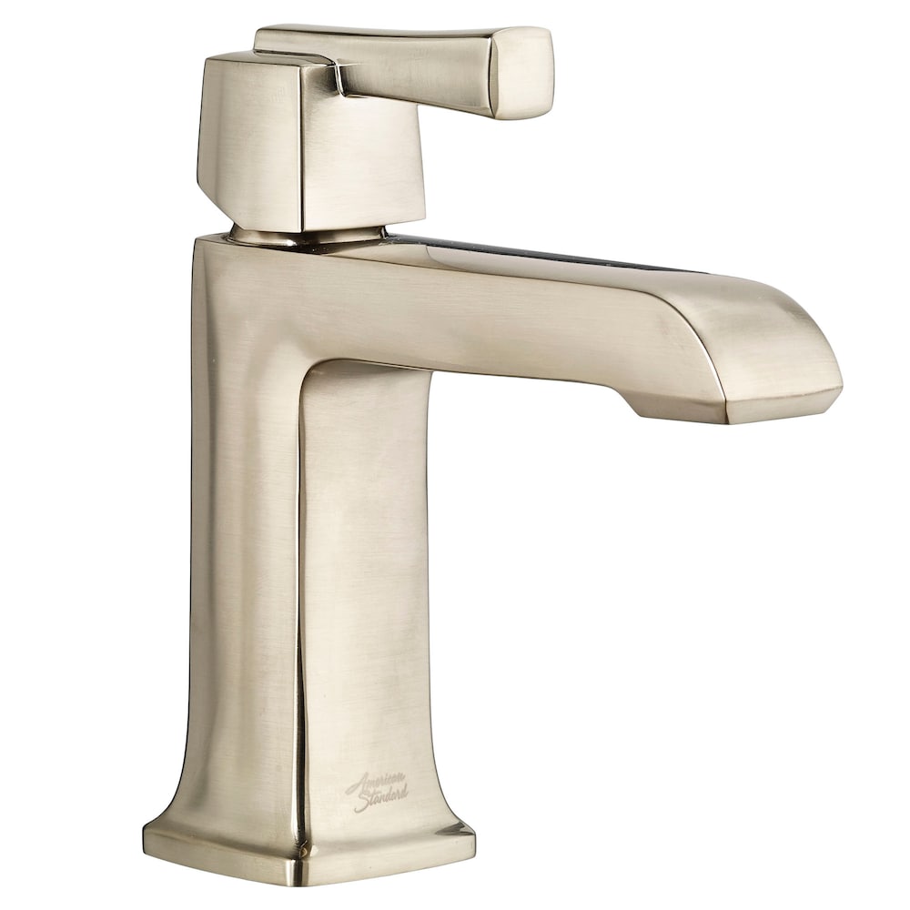 Robinet de lavabo de salle de bain à un trou et à une poignée Townsend en nickel brossé (robinet et drain inclus)